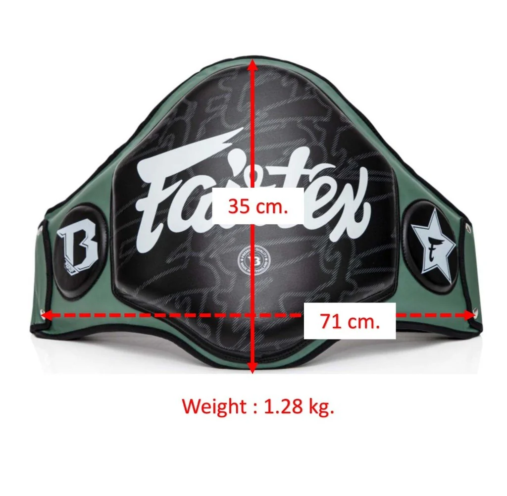Bellypad / Bauchgürtel Fairtex Muay Thai - FXB-BP - Schwarz - Image 4